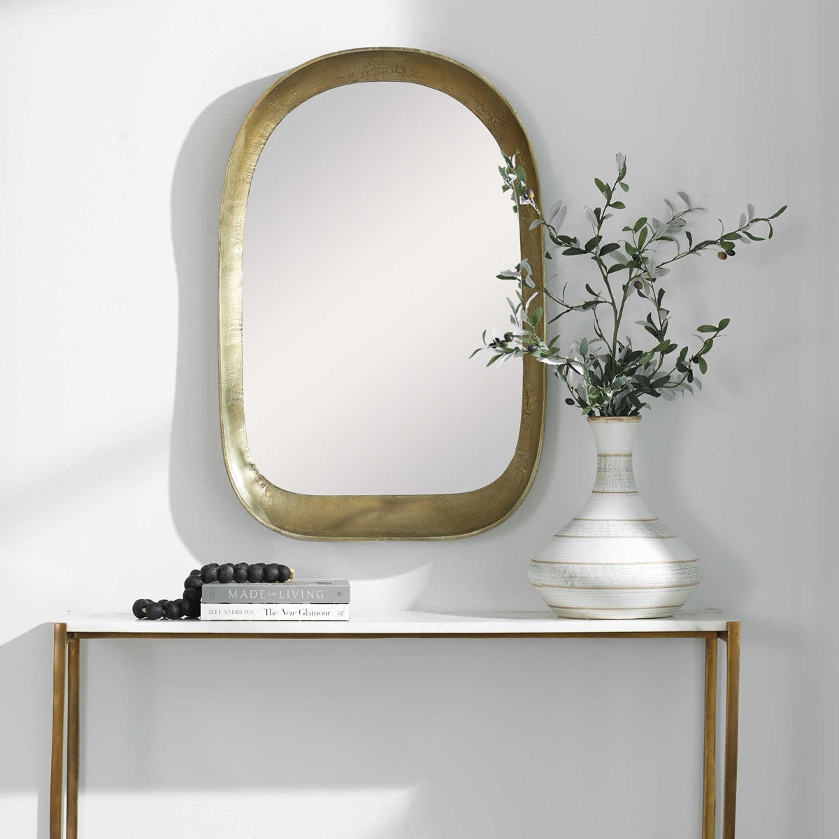 BRADANO ARCH MIRROR, BRASS