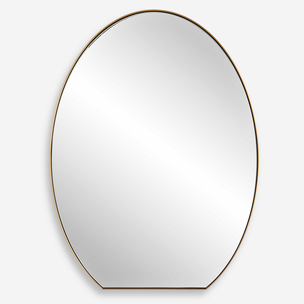CABELL OVAL MIRROR, BRASS