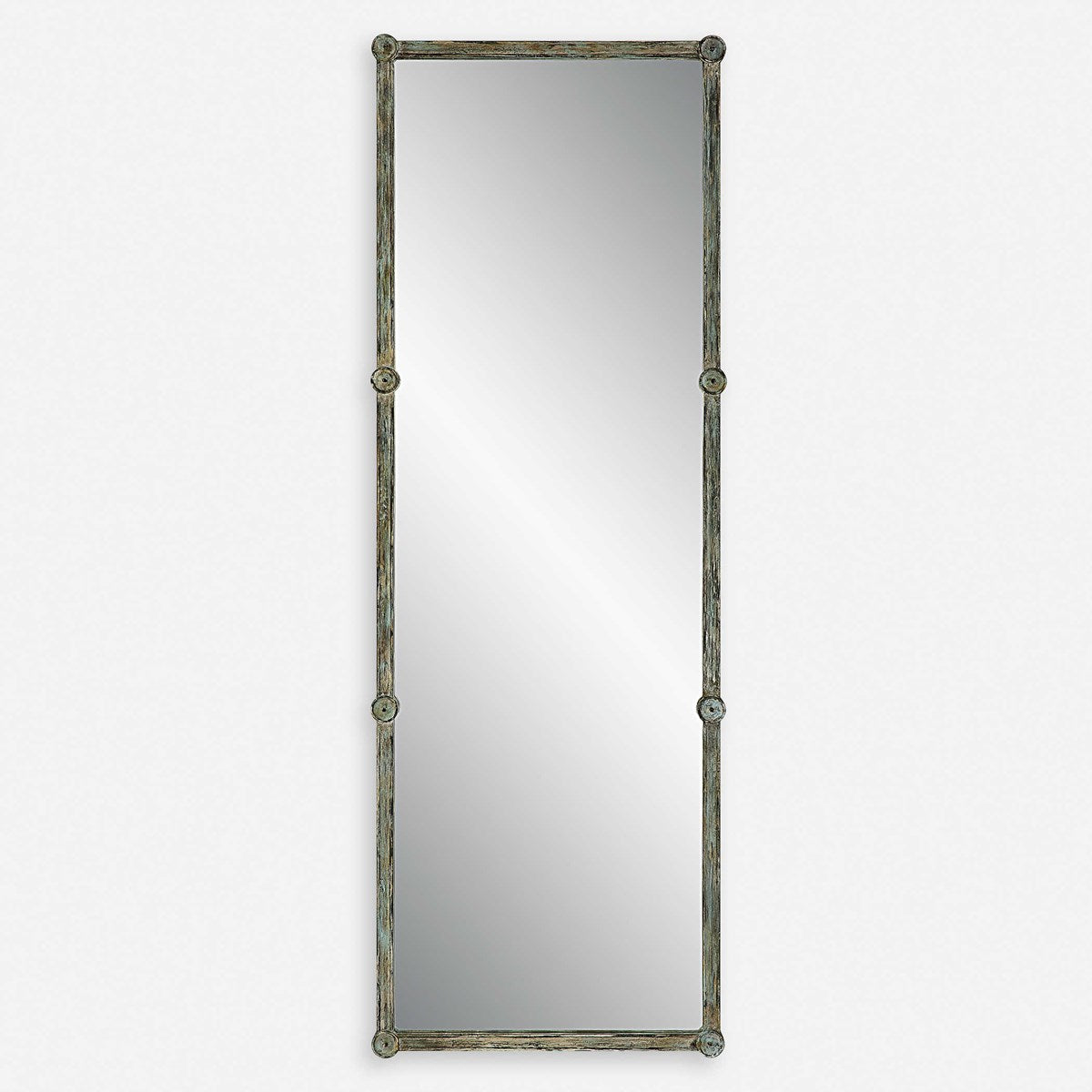 Dressing Mirror with Channeled Metal Frame