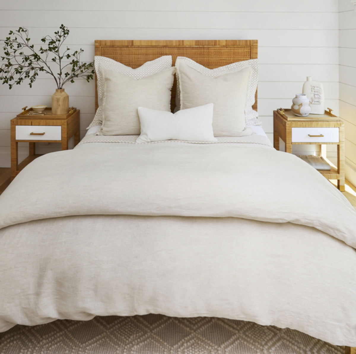 Natural Linen King Duvet Cover