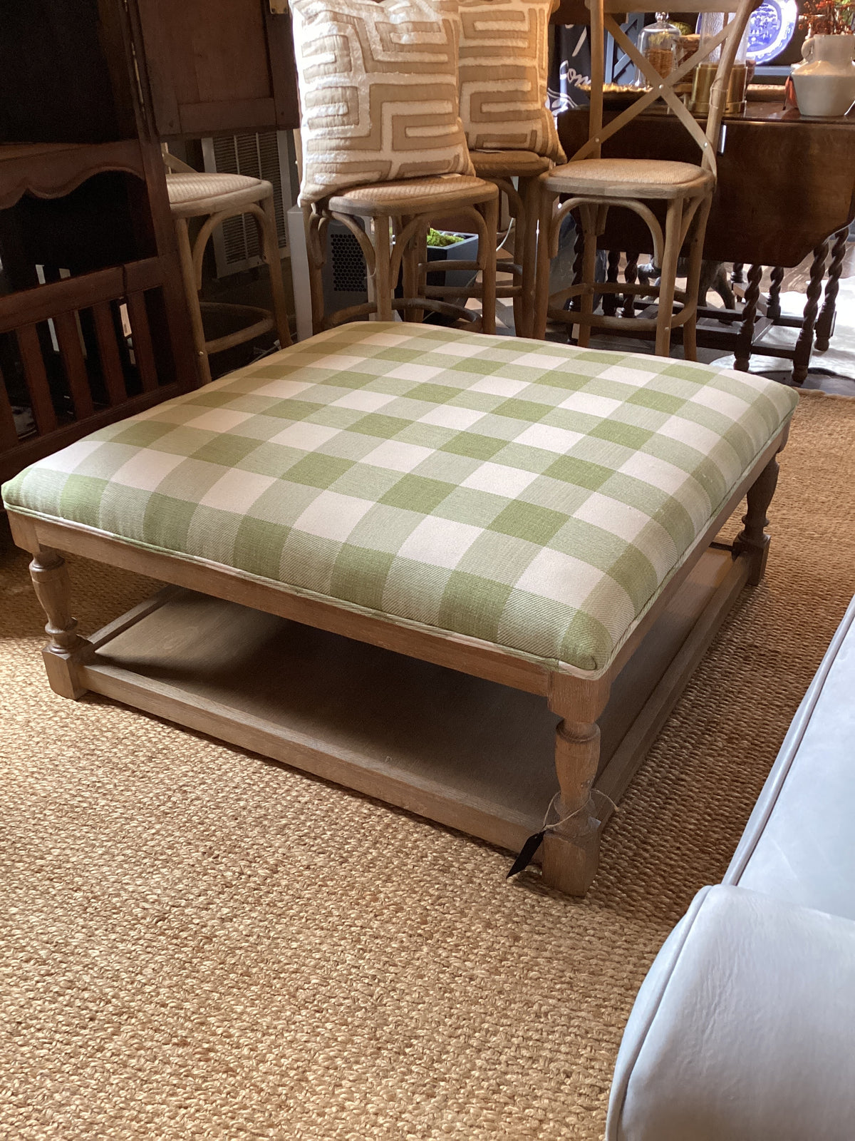 Custom Ottoman- Green Buffalo Check