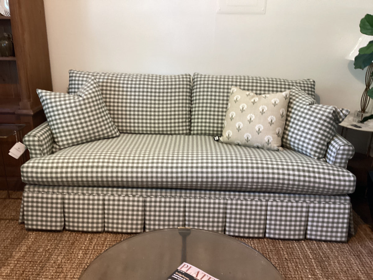 Magnolia Sofa - Above Meadow - Green Gingham