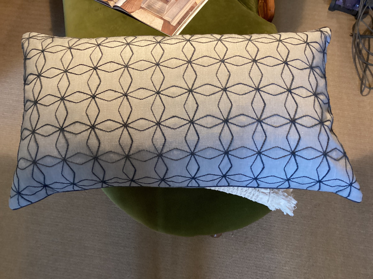 King Blue Geometric Pattern Sham 36x20