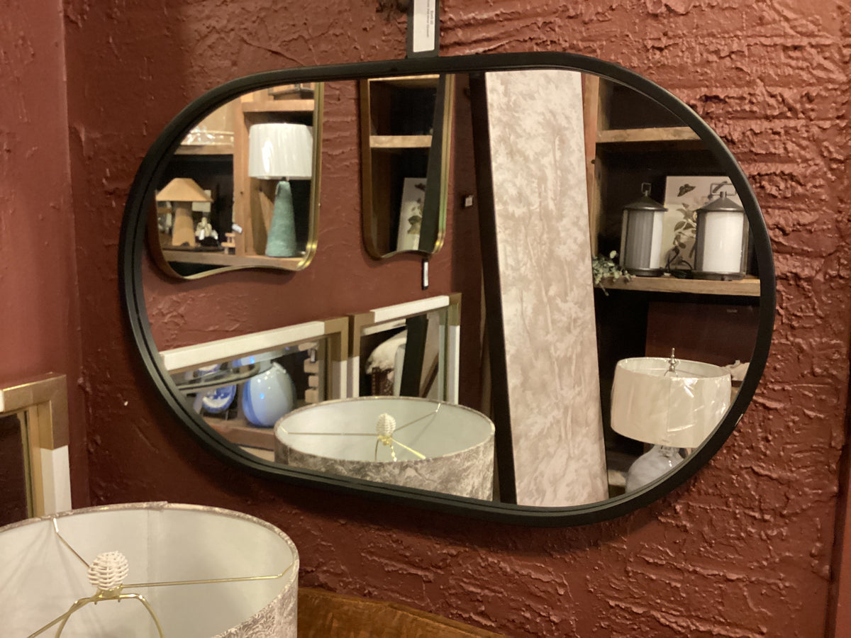 MIRROR VARINA OVAL BLACK 20WX32HX2D