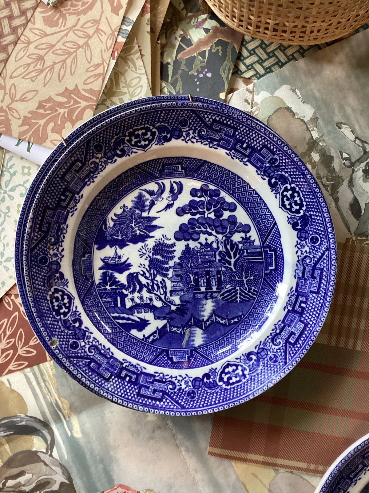 Blue Willow antique plate