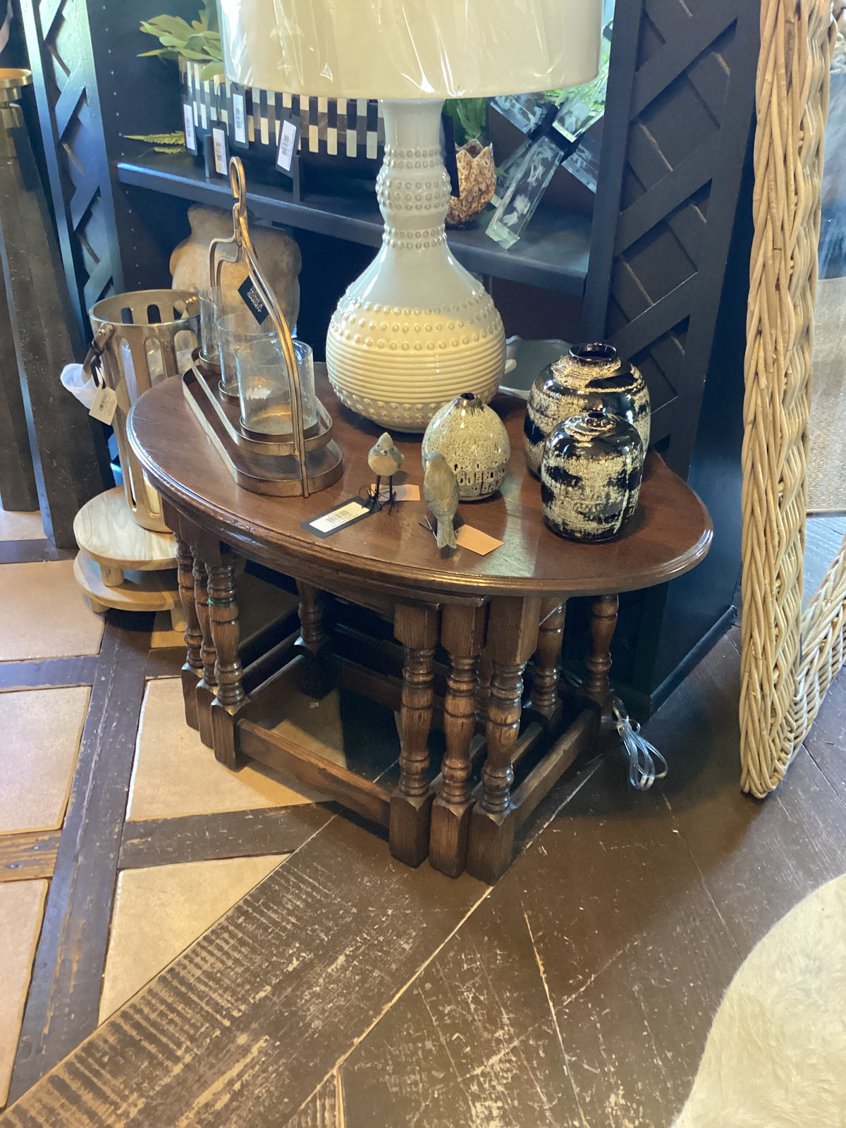 Oak nesting tables