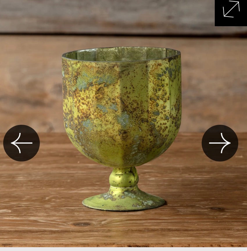 SMALL ANTIQUE OLIVE CHALICE