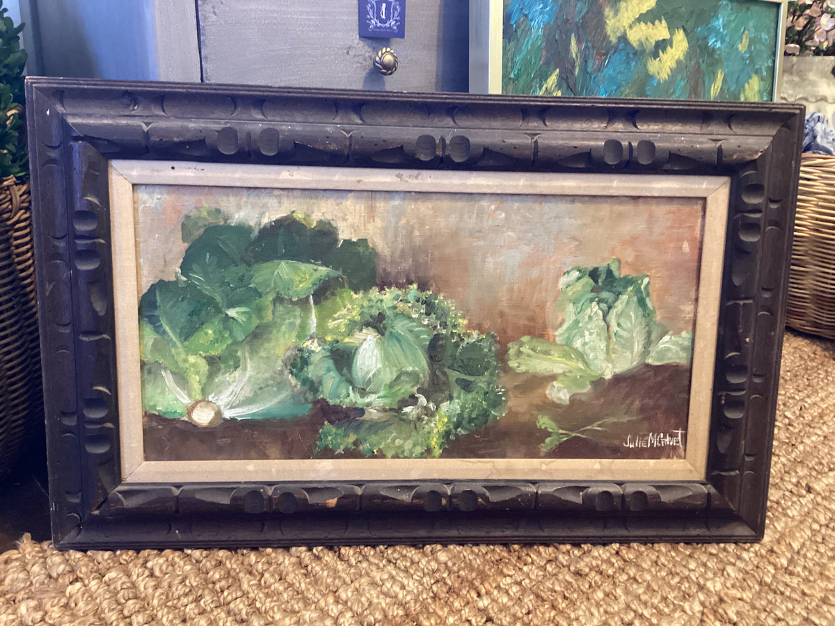 STILL LIFE ON LINEN SIGNED 19”x31”