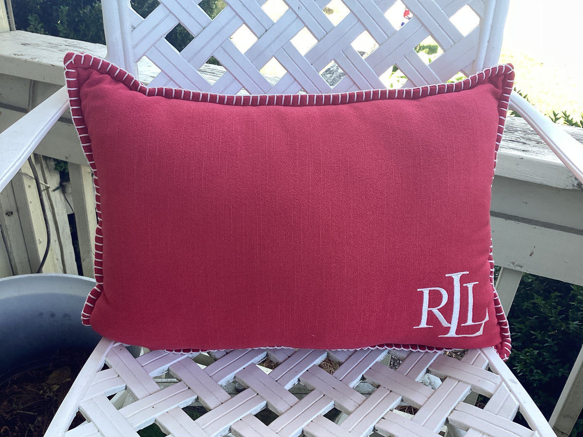 RALPH LAUREN RED PILLOWS 14”x20” INDOOR/OUT