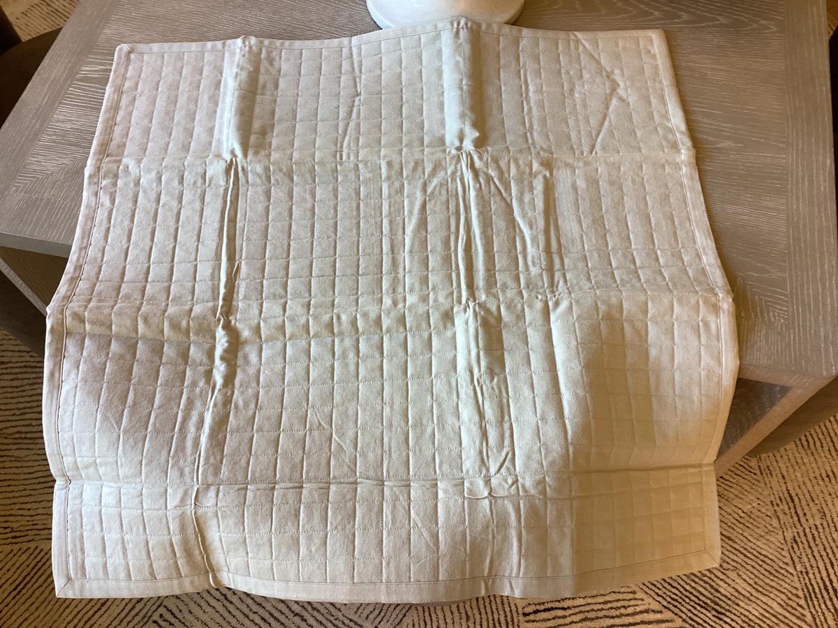 Sham Oatmeal Quilted Linen Euro 28x28 sale:$99.00
