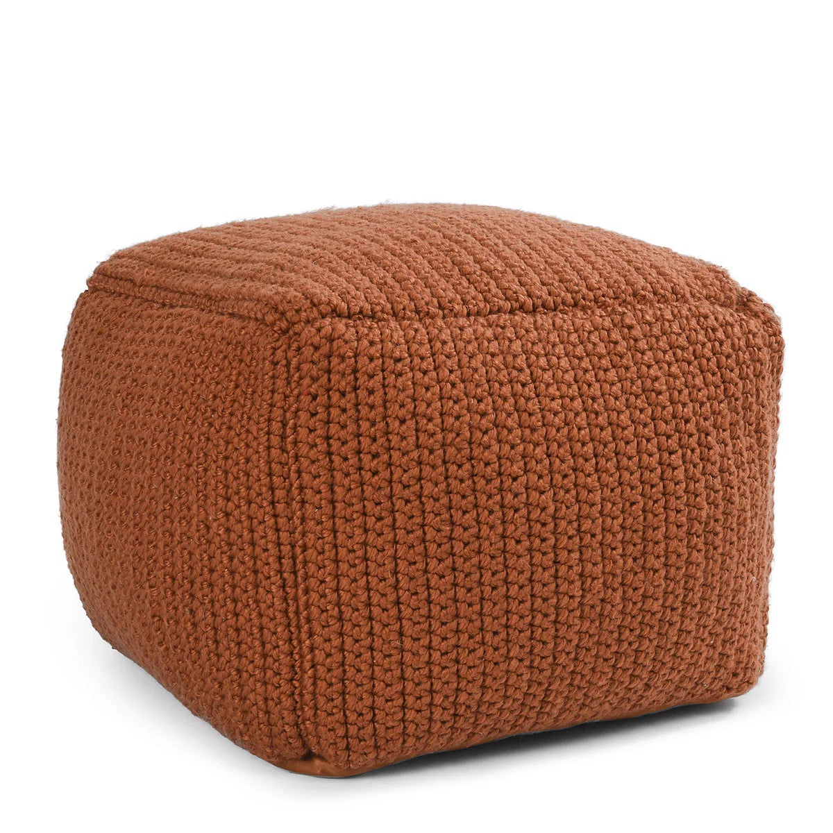 Performance Prism Terracotta Pouf 18x18x14