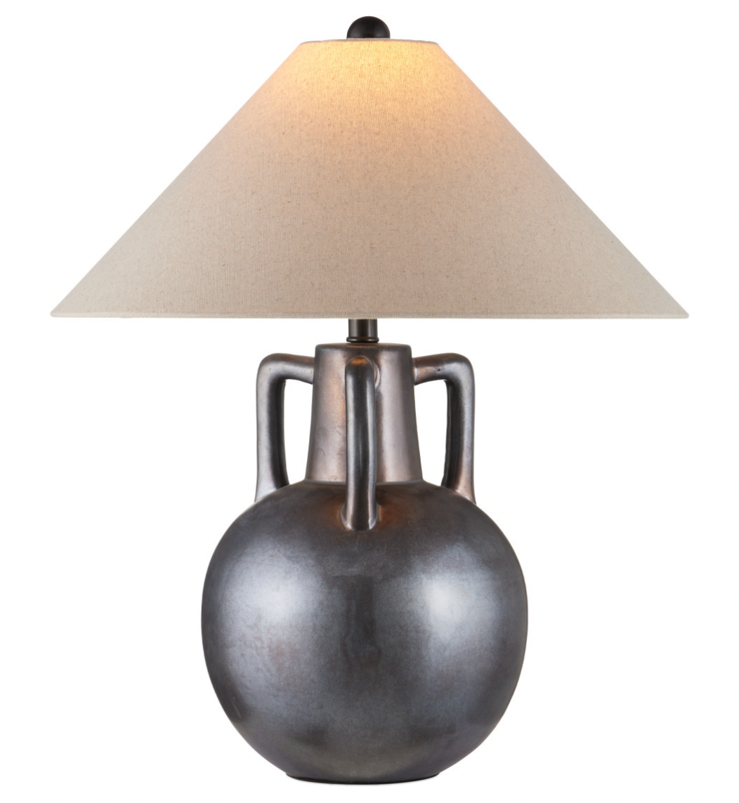 Table Lamp Ceramic Grey Iridescent