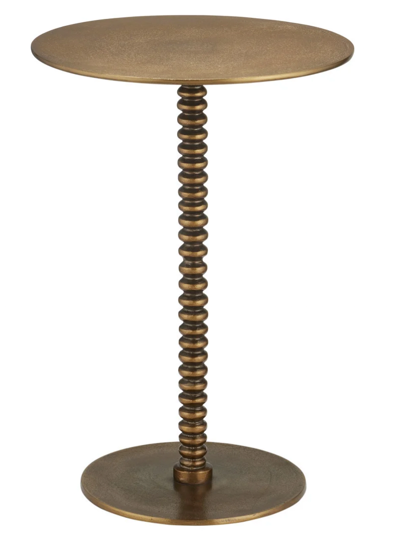 Dasari Brass Drink Table 21.5H”X15”dia
