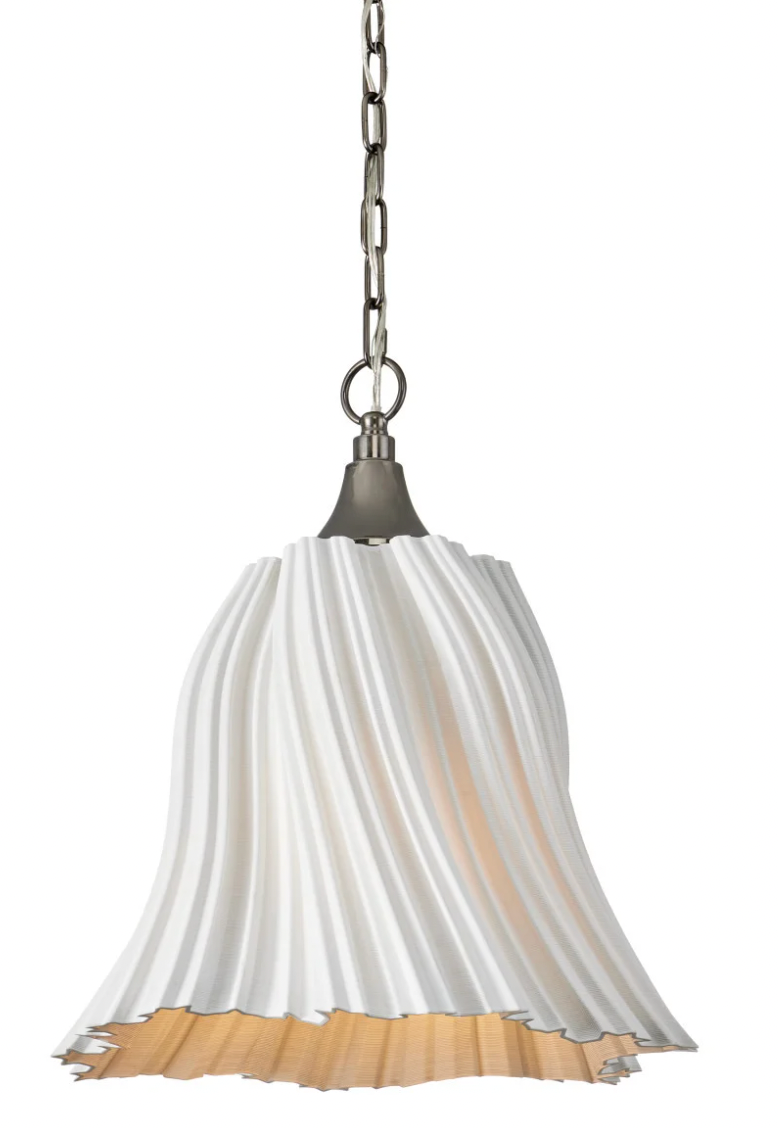 Twirl White Porcelain Pendant
