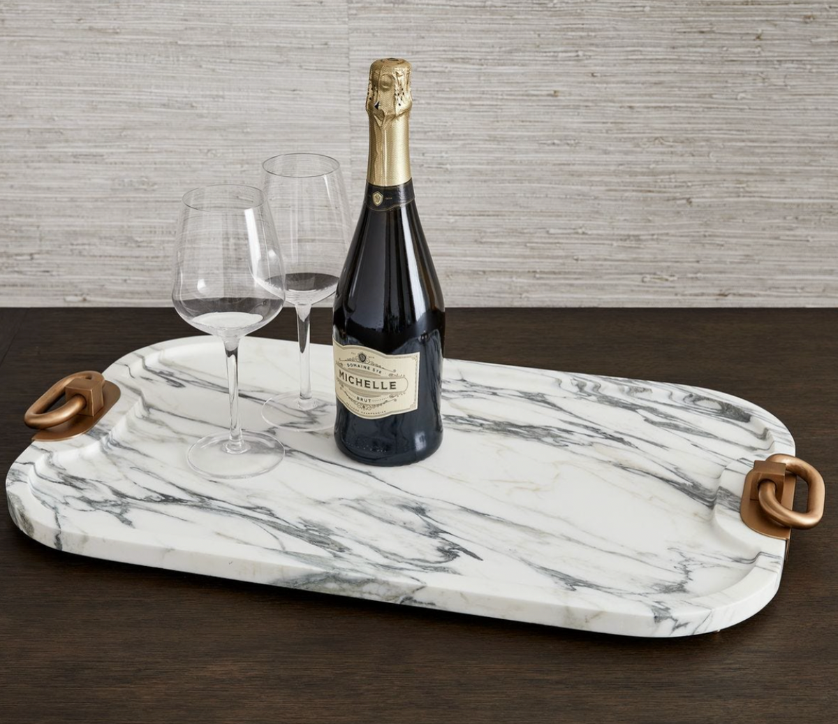 HIPPODROME TRAY ARABESCATO MARBLE