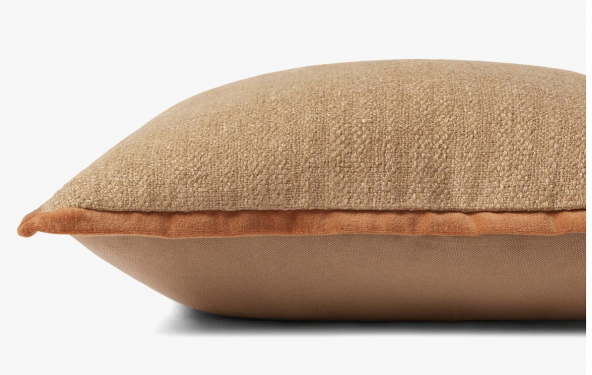 Aveline Natural/Rust Pillow 18" x 18"