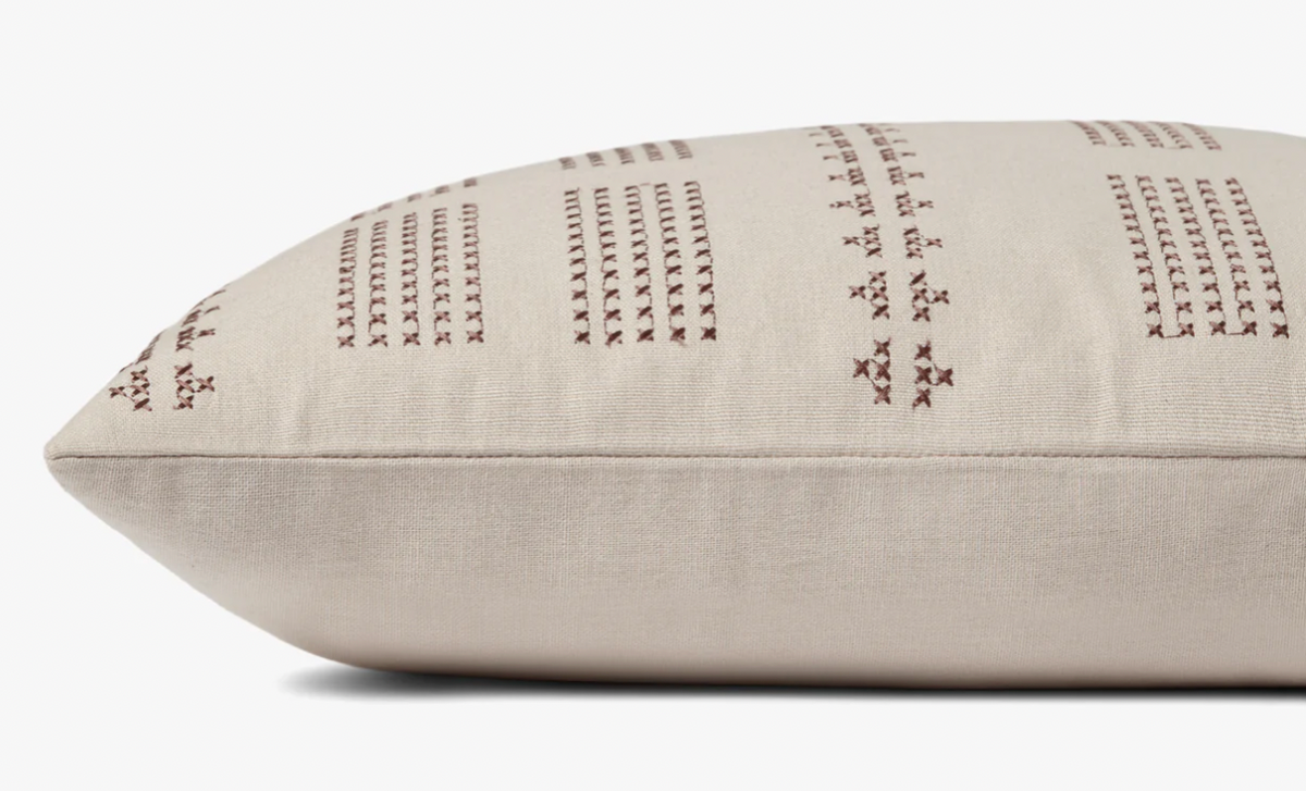 PJS0008 Natural / Clay Pillow 13" x 21"