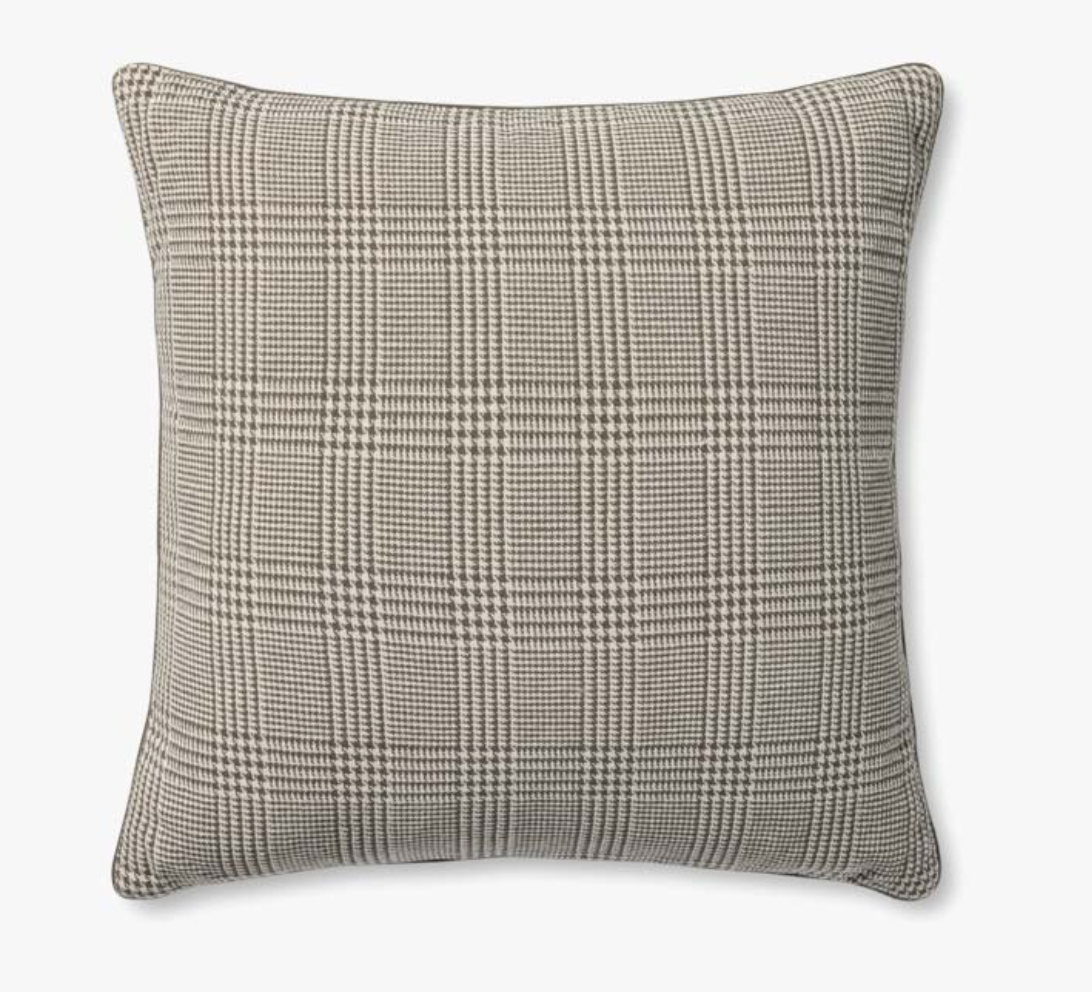 Navarro Grey Pillow 22" x 22"