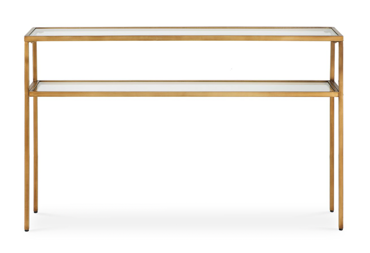 Console Table - Glass and Gold - W23050