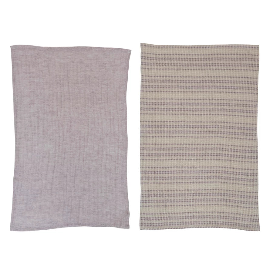 Woven Cotton Tea Towel, 2 Styles