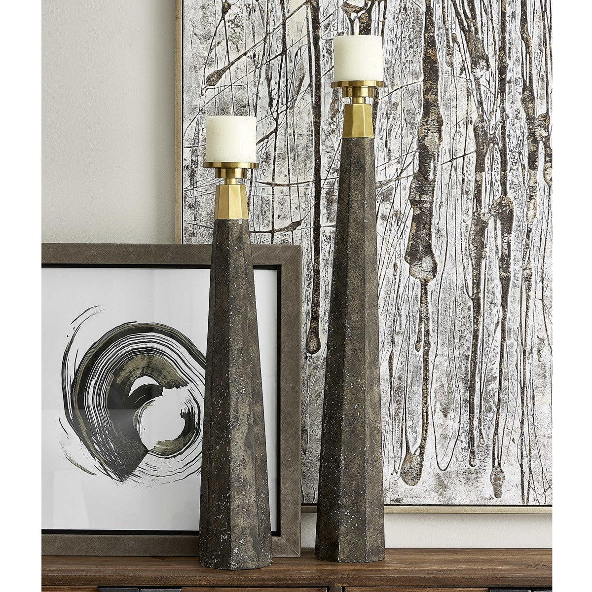 PONS CANDLEHOLDERS, S/2