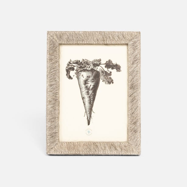 Grey Hair-on-Hide Picture Frame