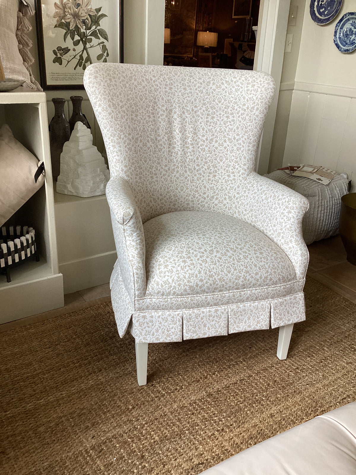 Chair Mia with Sunbrella crème mini flower print