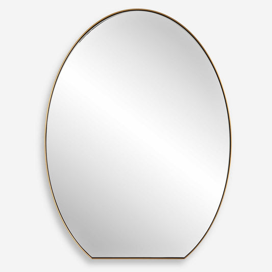 CABELL OVAL MIRROR, BRASS