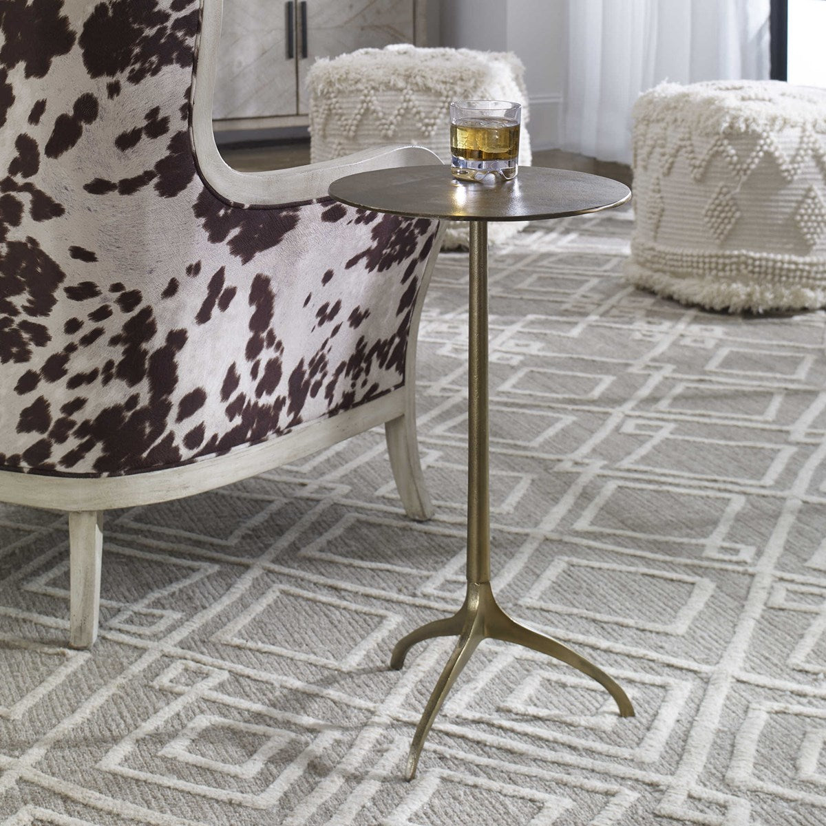 BEACON ACCENT TABLE, GOLD