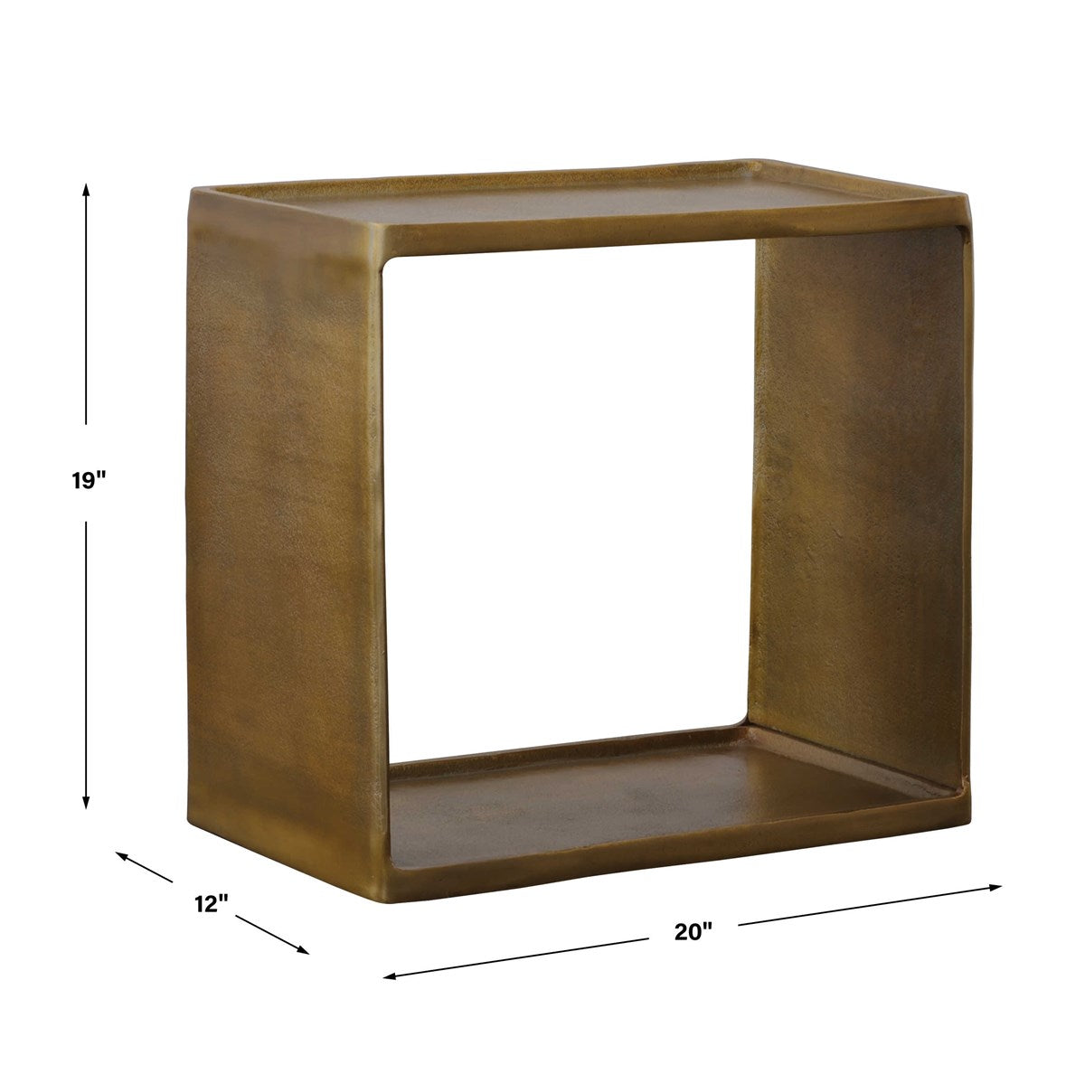 DERWENT SIDE TABLE, ANTIQUE BRASS