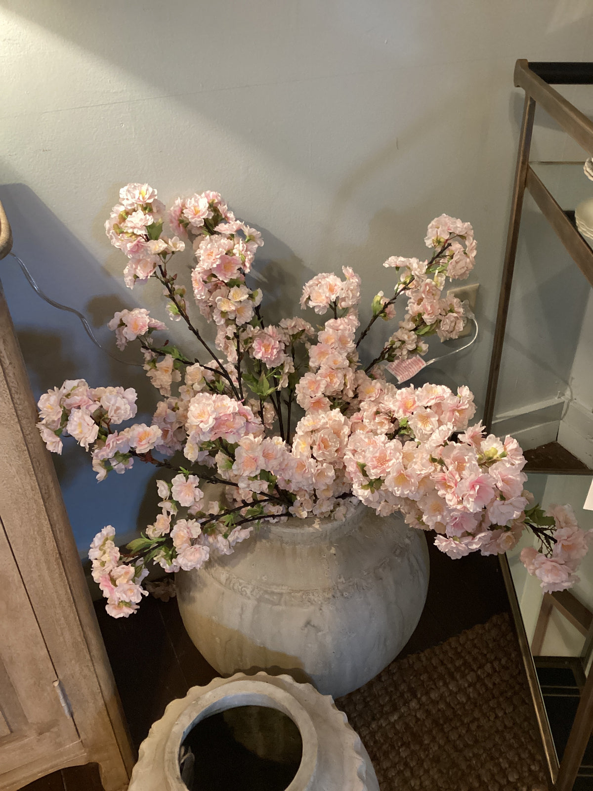 Pink floral blossom branch