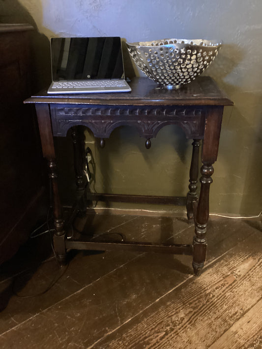 Antique oak side table
