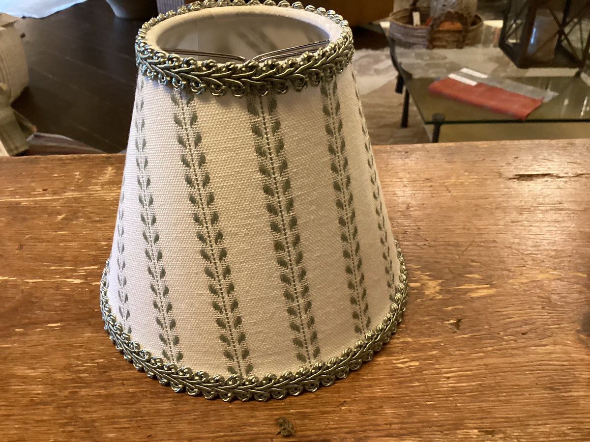 Small Lampshade - Sage / Cream