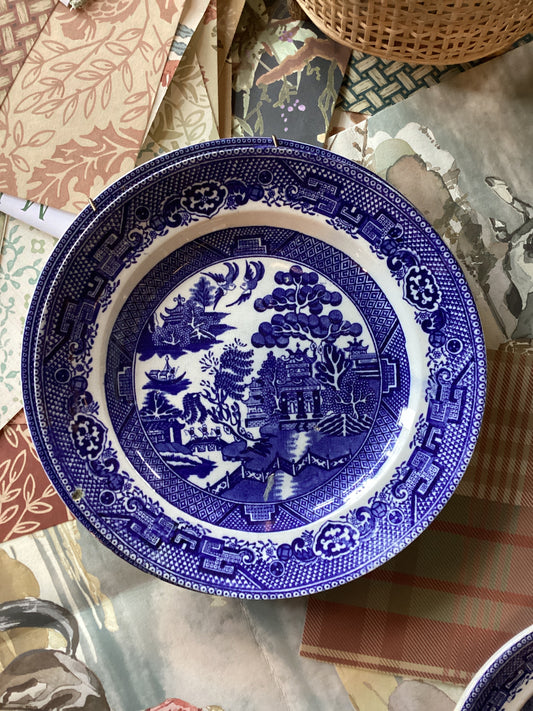 Blue Willow antique plate