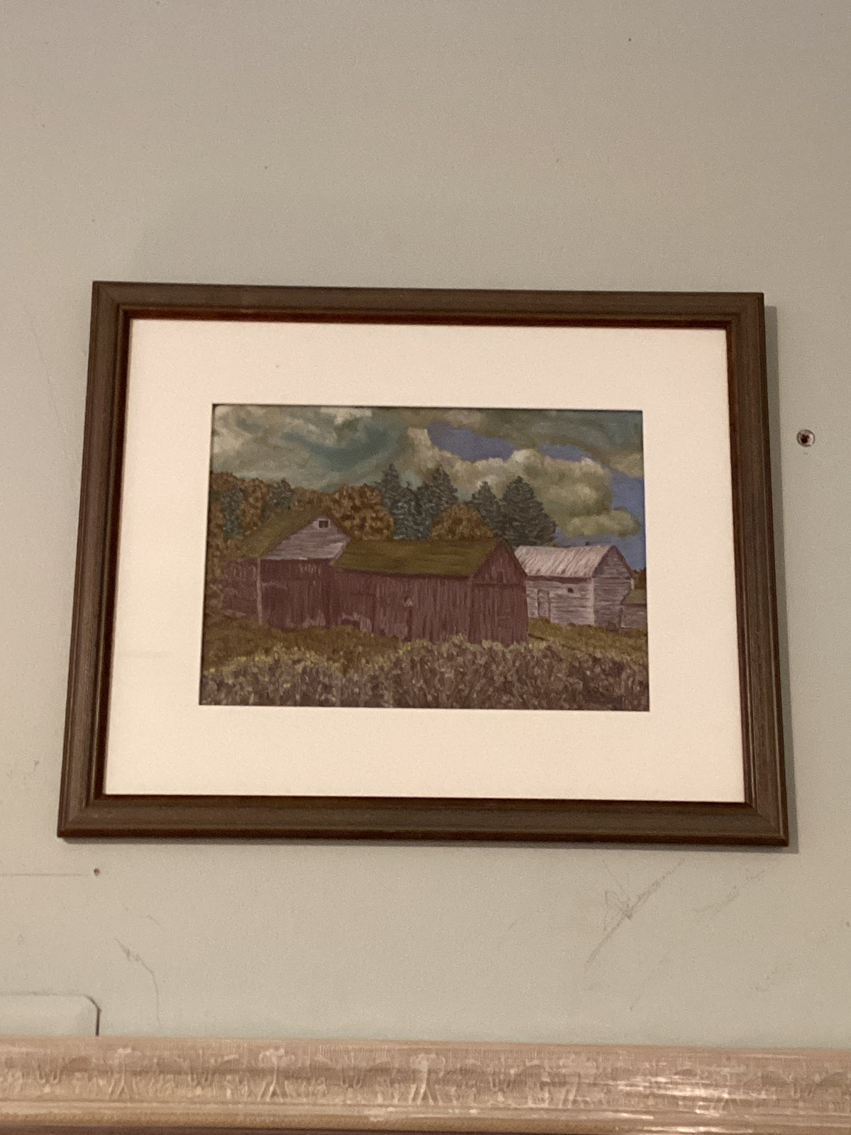 Frame The Purple Barn original artwork