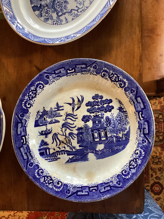 Blue Willow charger Vintage