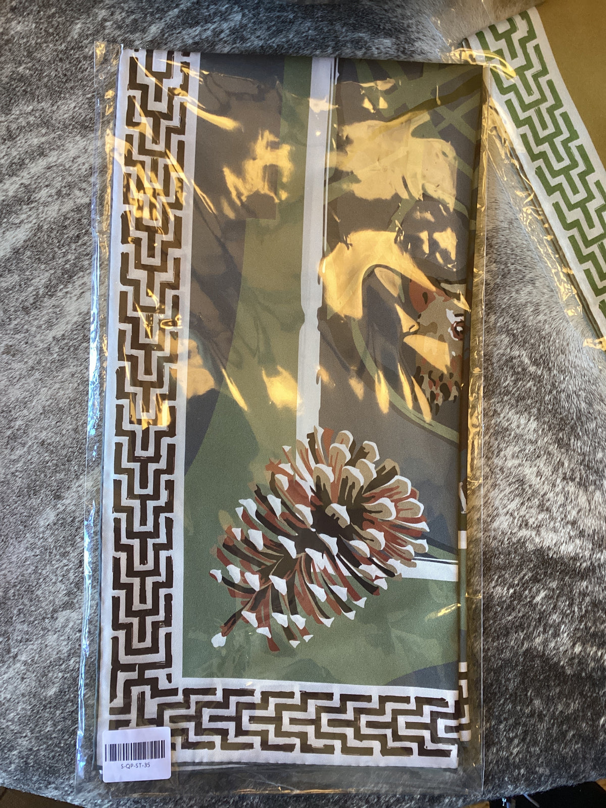 Scarf SILK slate Quail