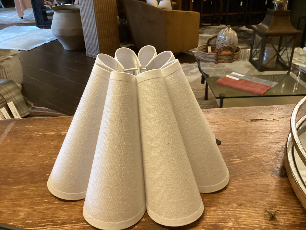 Scalloped Sconce Shade White