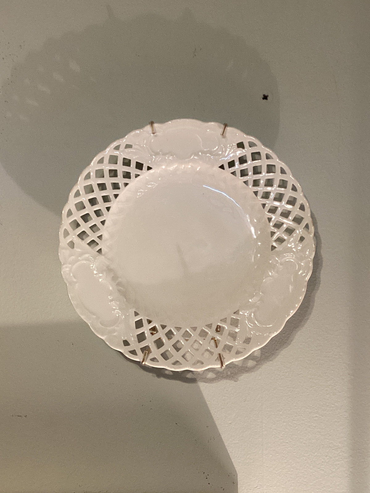 Plate white antique Staffordshire