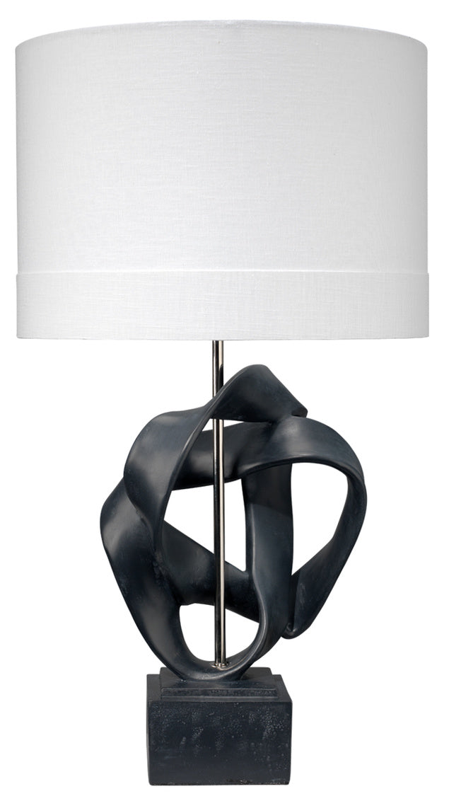 JY Intertwined Table Lamp - Black Polyresin