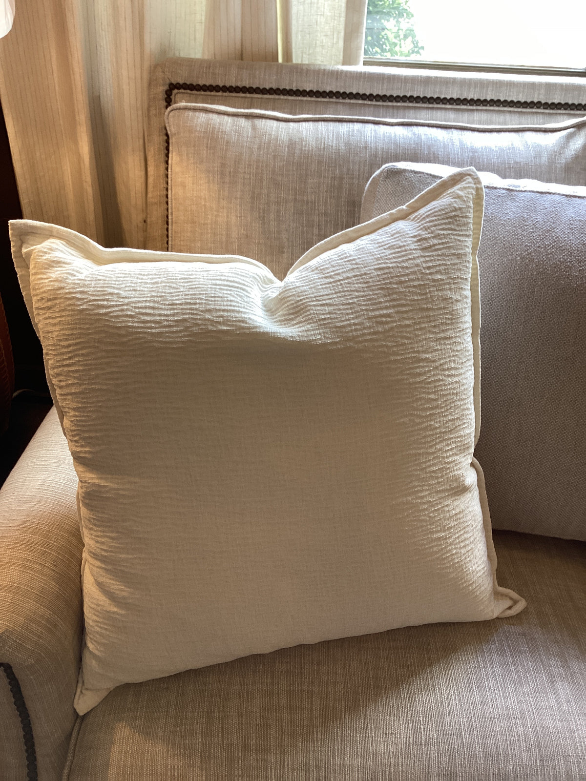 Pair of white tribeca west pillows