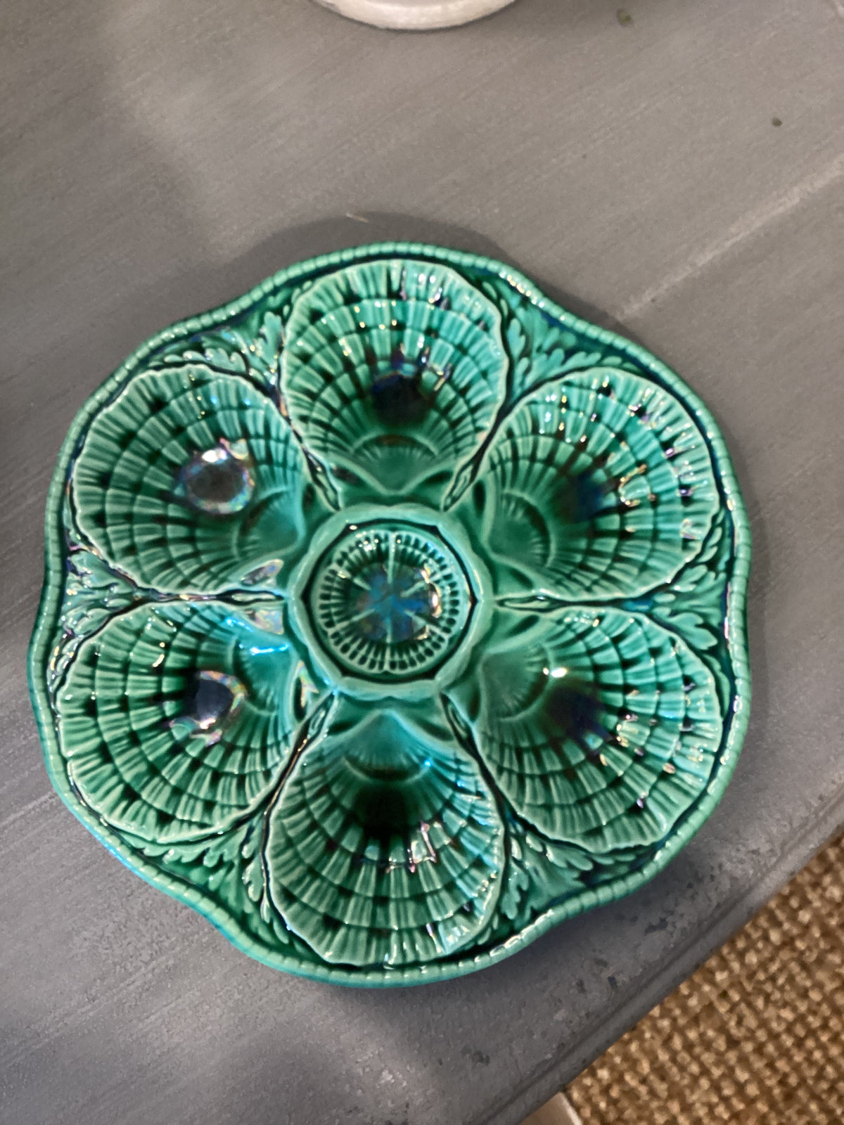 Oyster plate - Vintage Sarreguemines