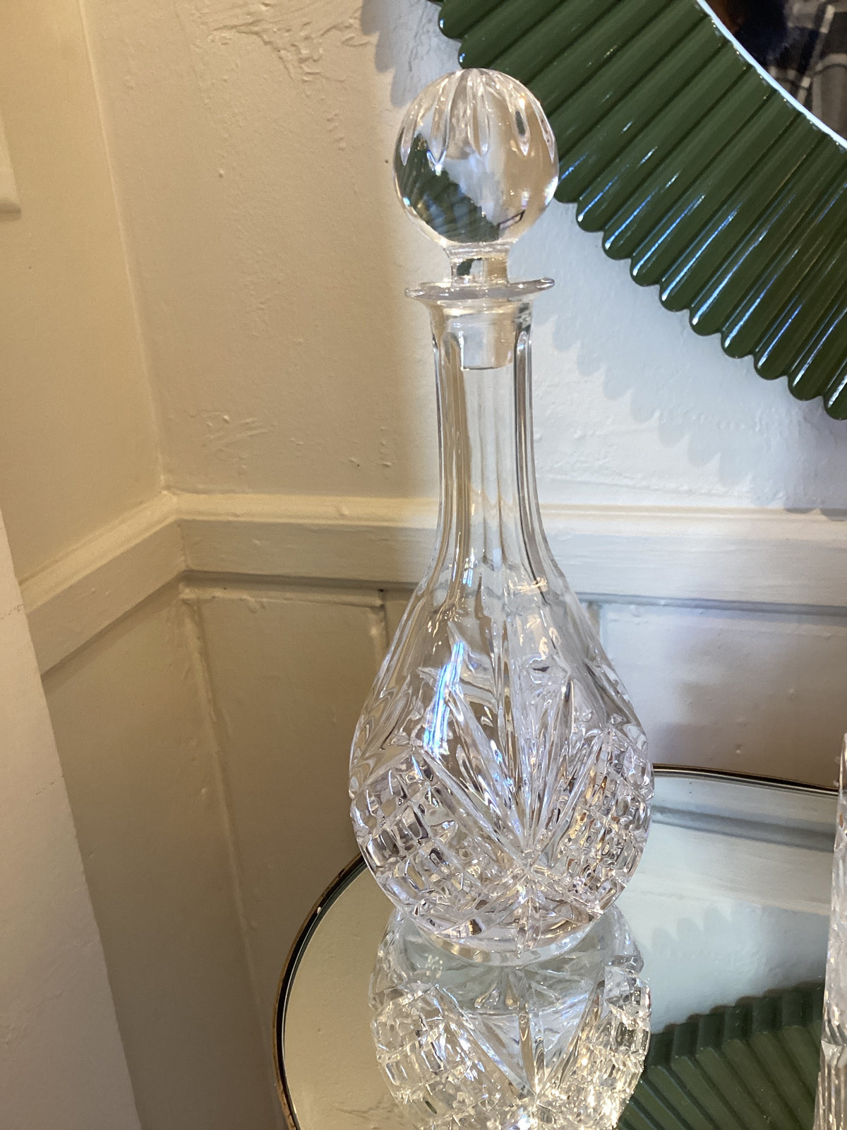 Cut glass vintage decanter with stopper