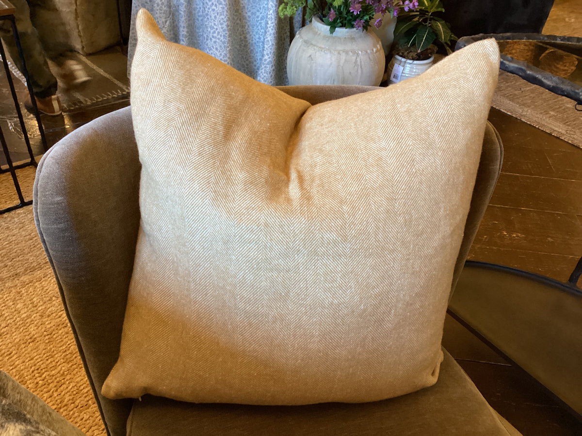 Pillow Amber cashmere Herringbone design