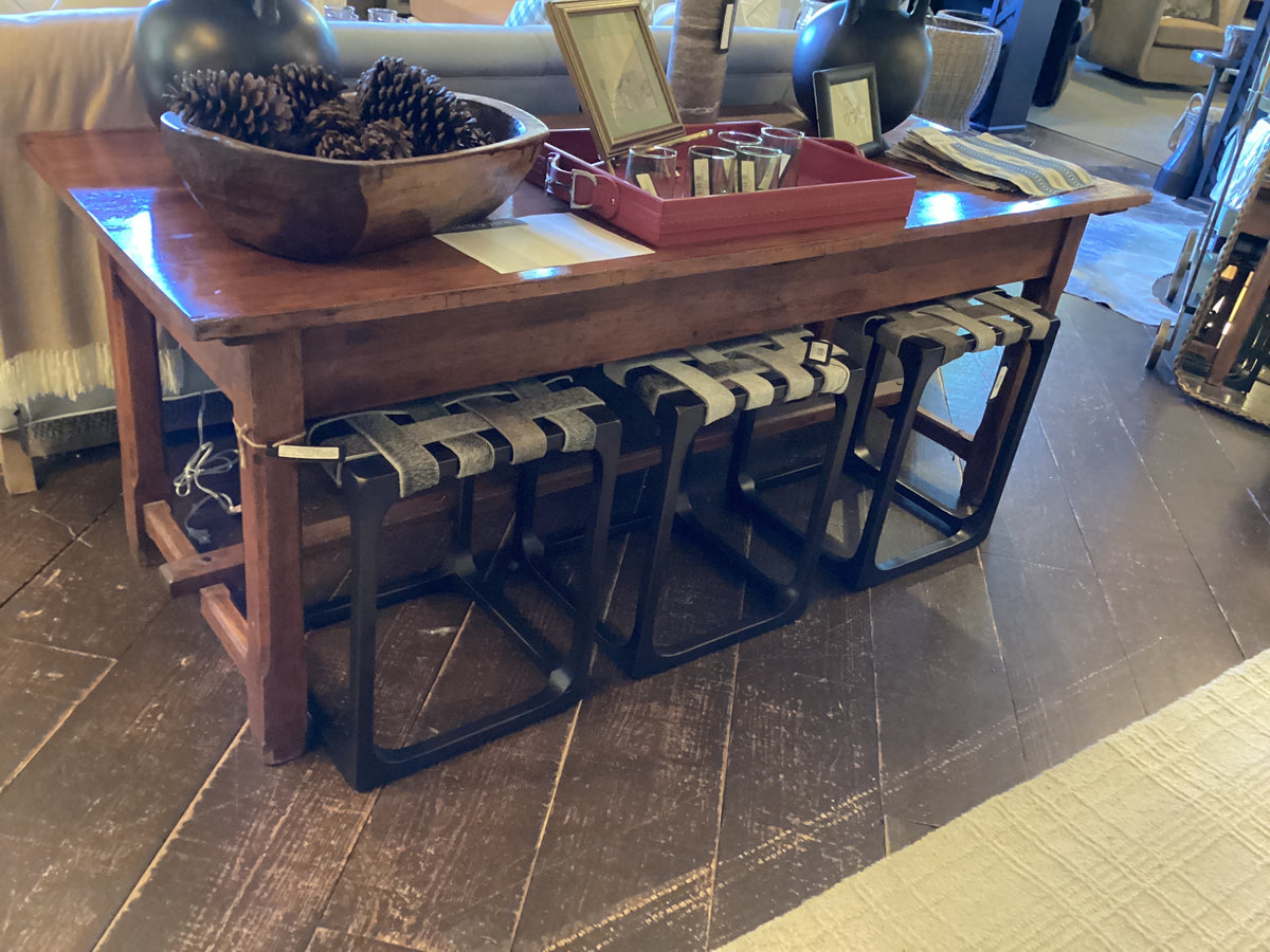 Table -vintage library table. 72” x 30” x 28.25”