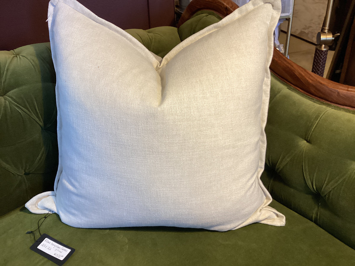 Ivory linen gabby pillow 22x22