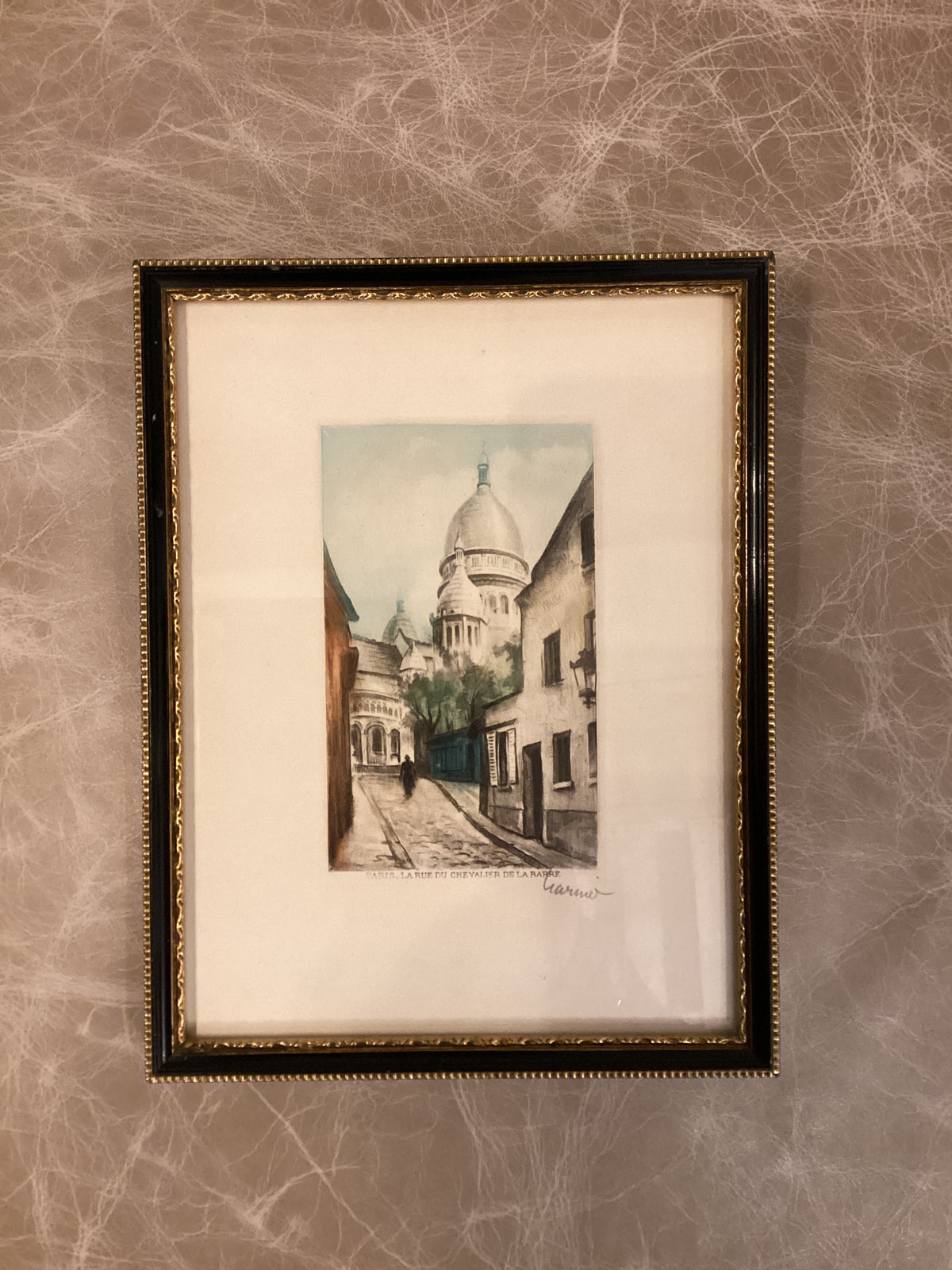 Rue de Chevalier de Barre, Monmarte, Paris - signed