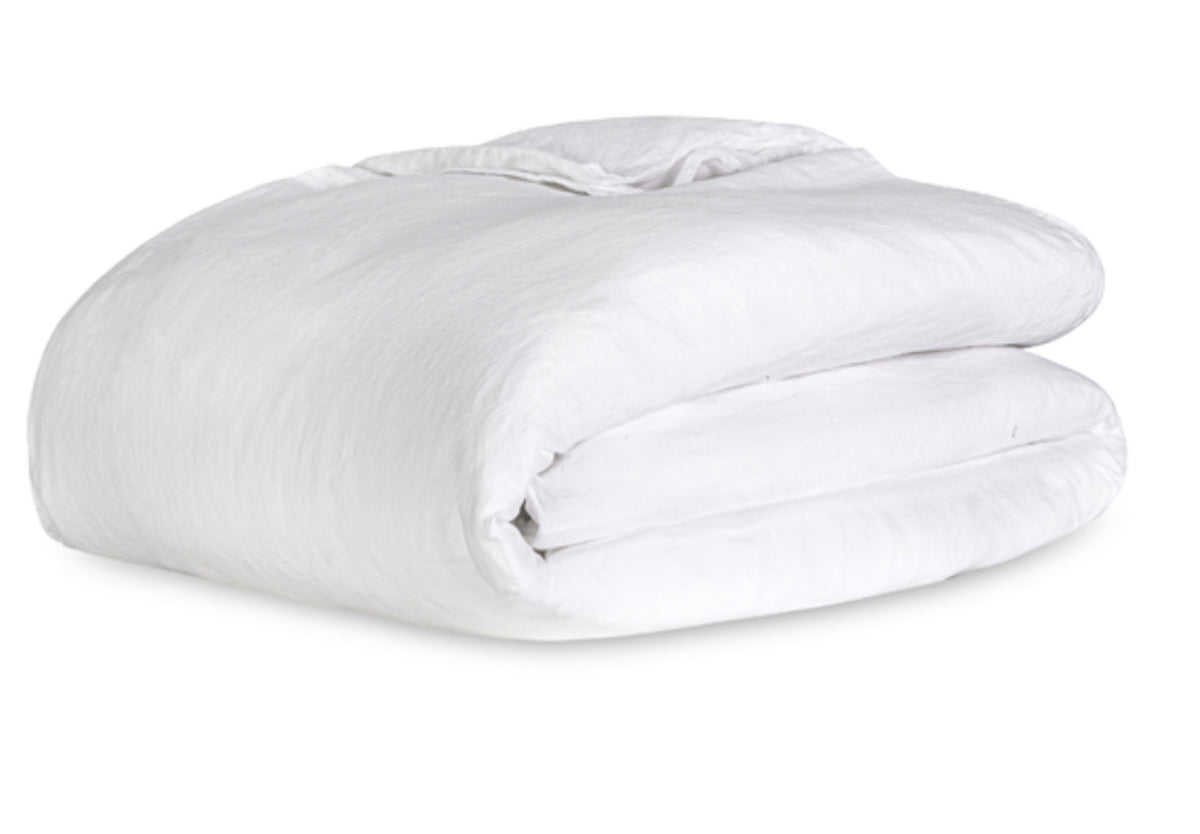 White Queen Linen Duvet Cover
