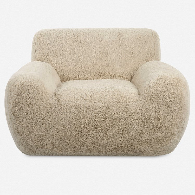 Faux Sheepskin Cozy Chair & a half