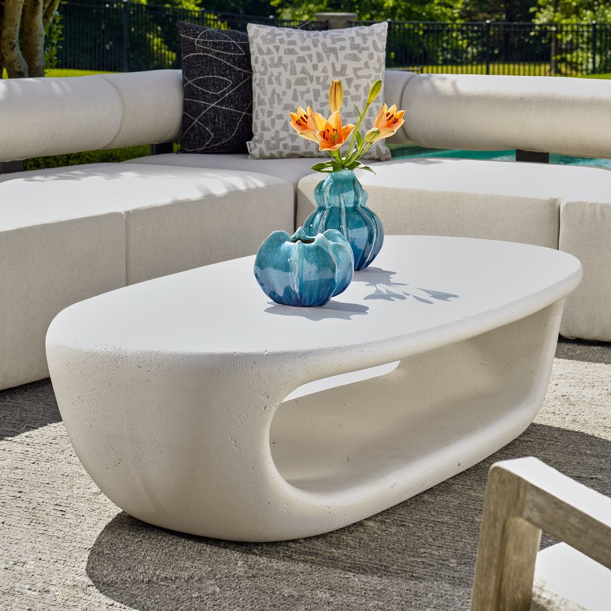 Coffee Table Leyton Concrete White Finish